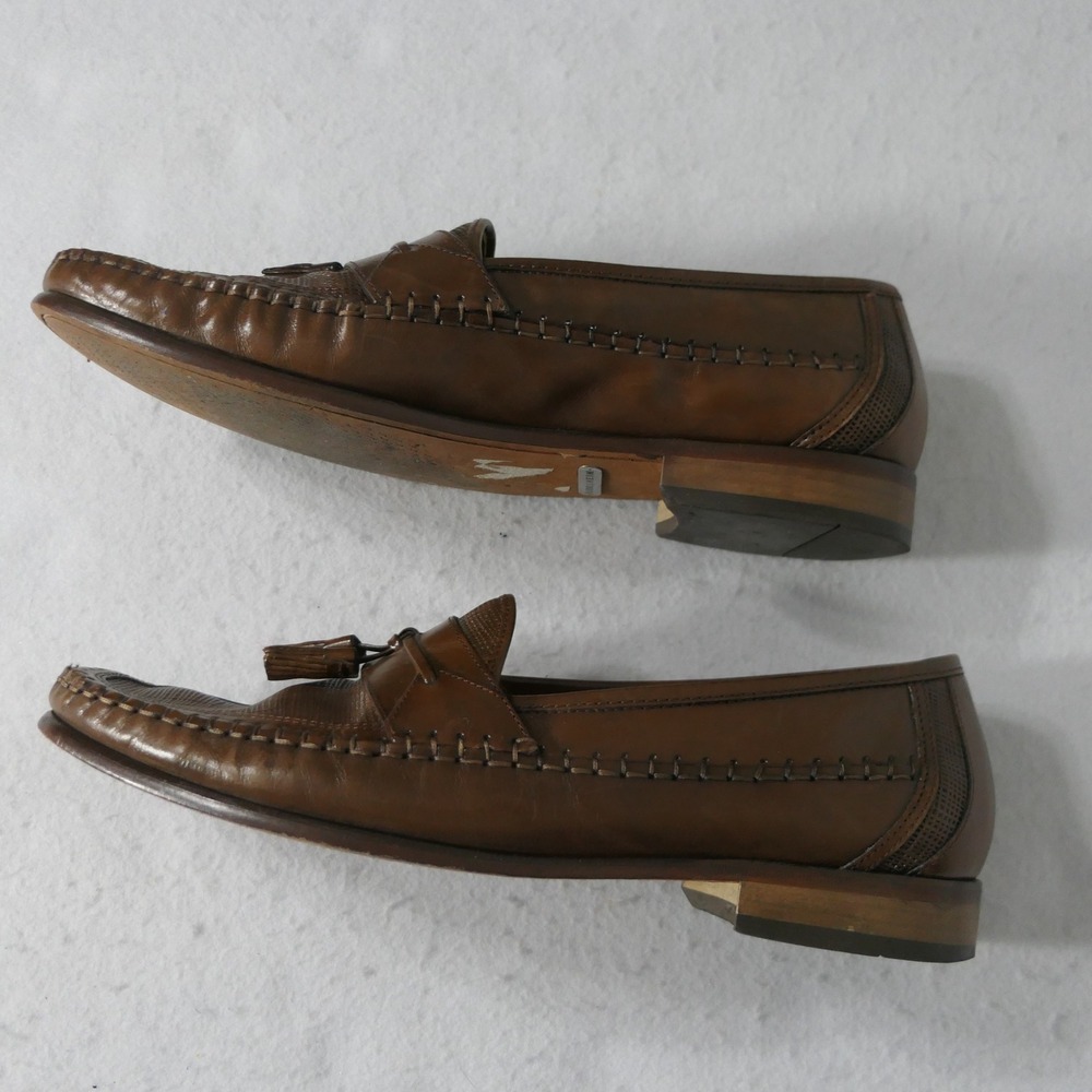 Florsheim Mens Tassel Loafers 11.5 D Brown Leather Bio Comfort 12047 Oxford - Picture 6 of 11